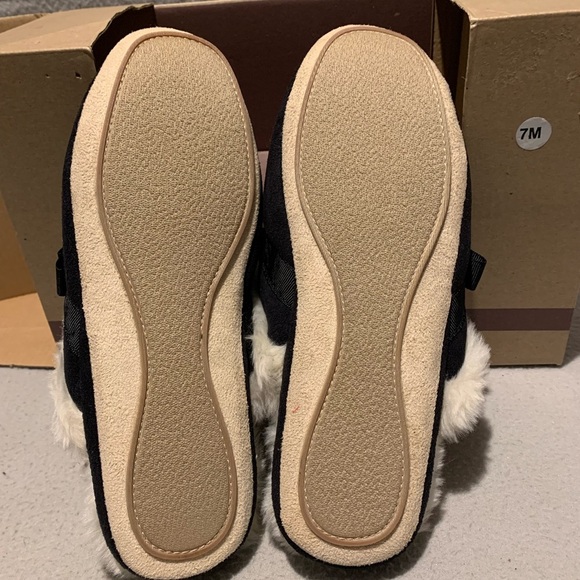 Clark’s black suede women’s slide in/open slippers sz 7M New in Box with no tags - Picture 5 of 6